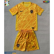 Otroški Nogometni dresi Portugalska Vratar Domači EP 2024 Kratek Rokav (+ Kratke hlače)